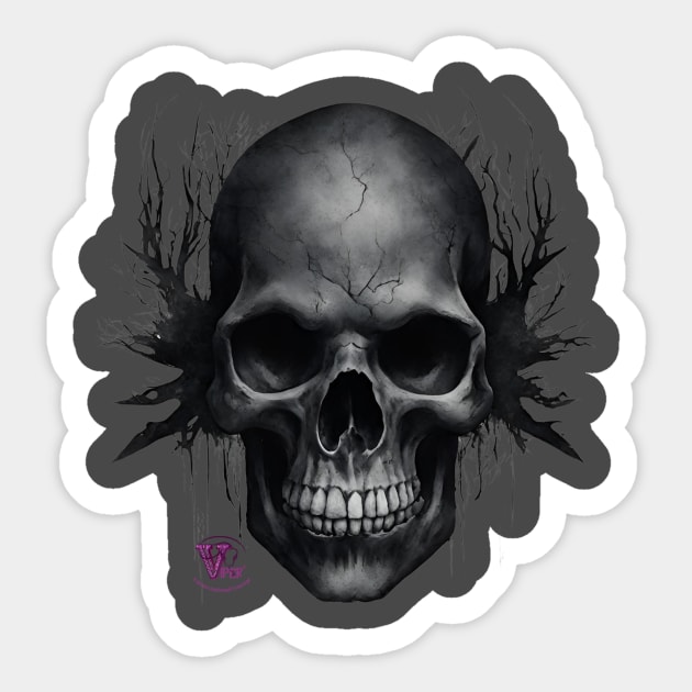 Skull Roots Sticker by Viper Unconvetional Concept